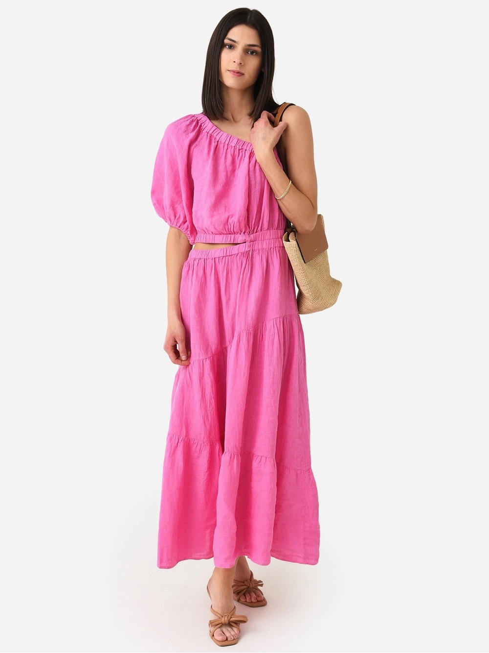 Velvet by Graham and Spencer pink cut out maxi
